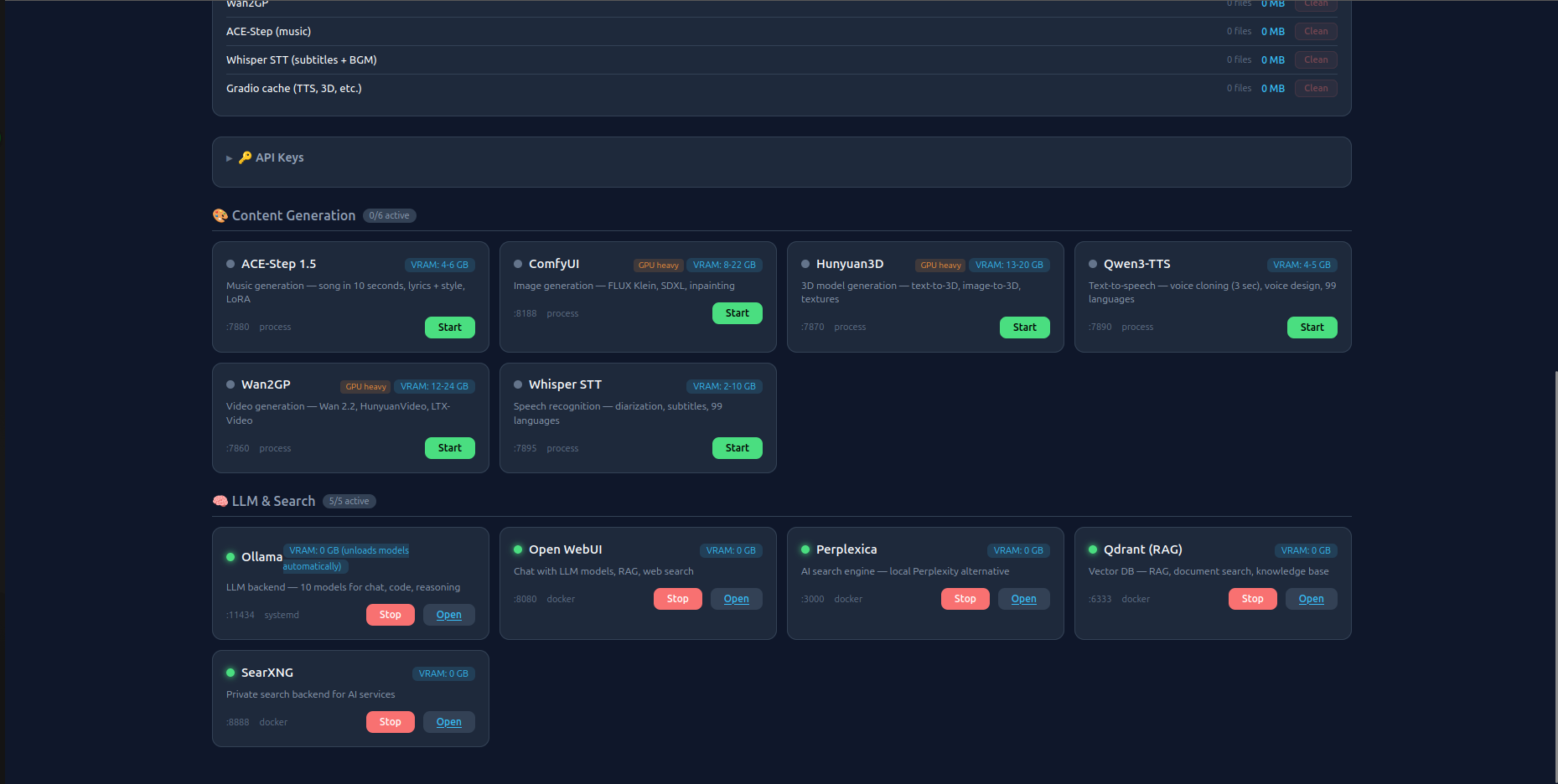 NeuralForge — 11 AI services with VRAM management