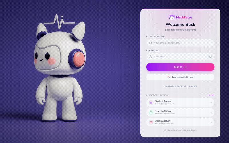 Login mascot follows cursor left to right