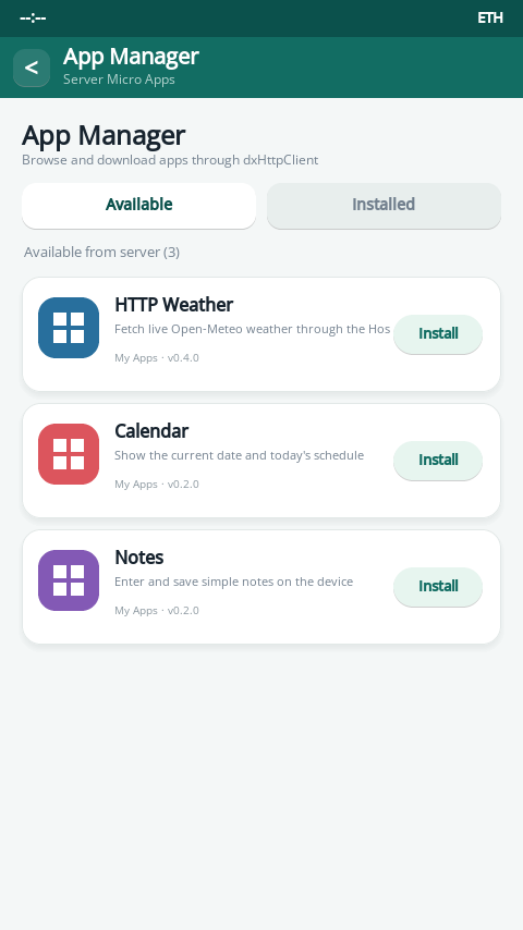 Available micro apps