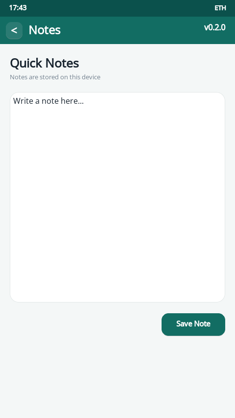 Notes micro app
