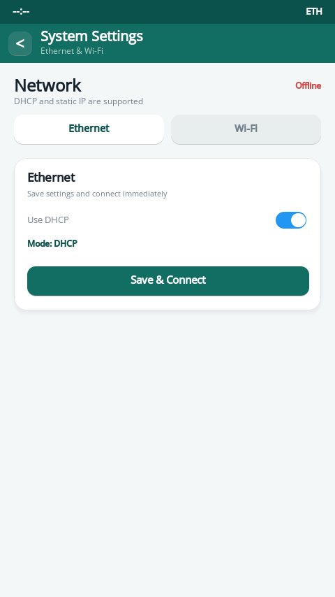 Ethernet configuration