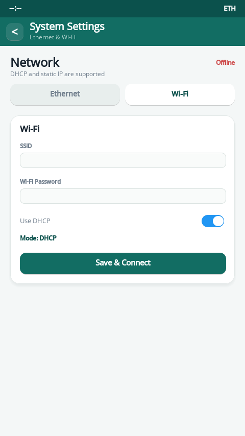 Wi-Fi configuration
