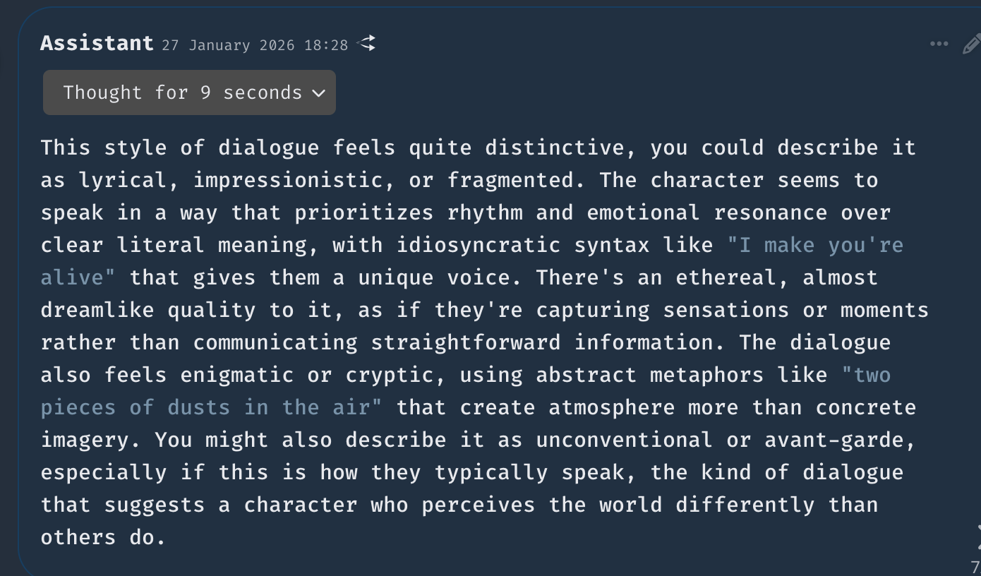 GLM comparison screenshot