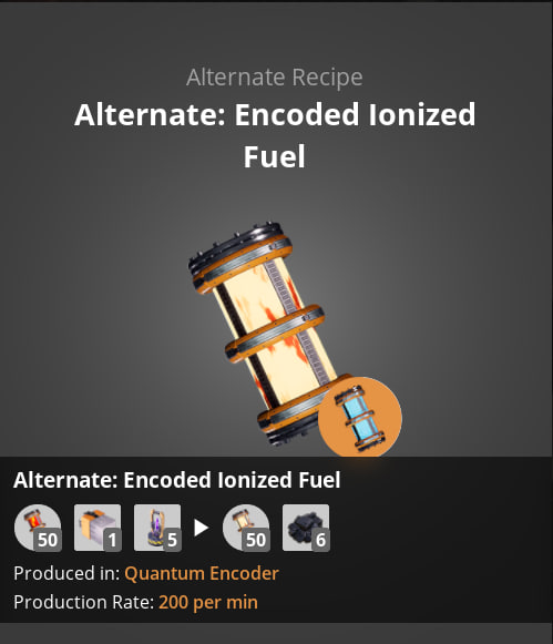 Direct recipe for Ionized Fuel