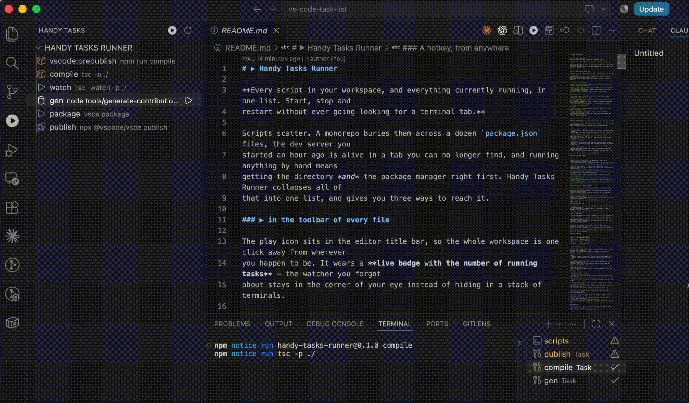 Task Runner Manager in action