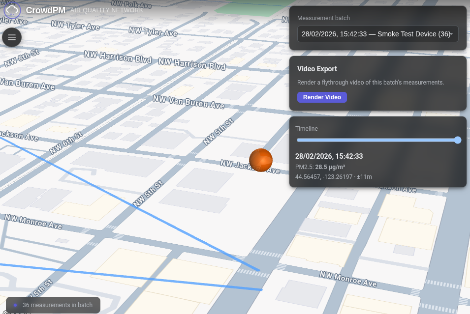 Geospatial visualization (deck.gl on Google Maps)