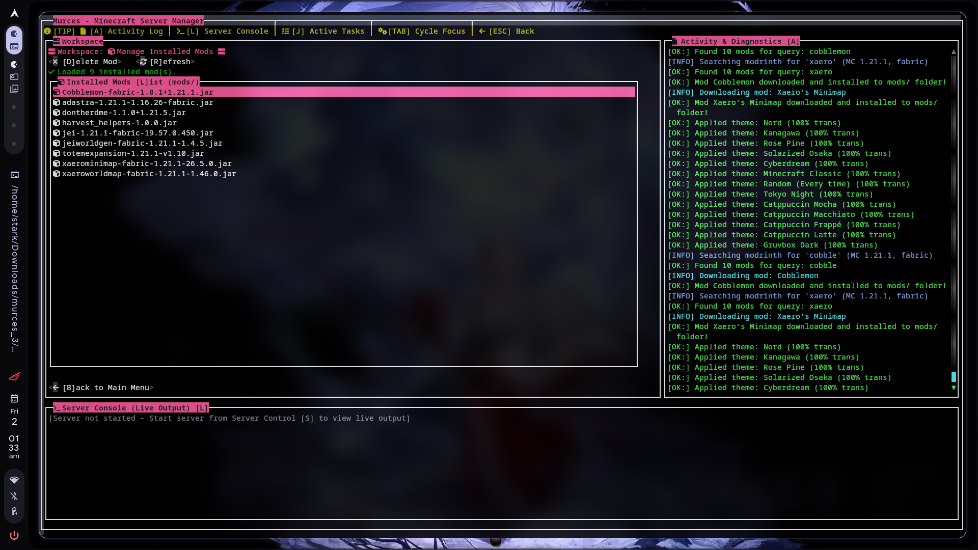 Installed Mods Manager