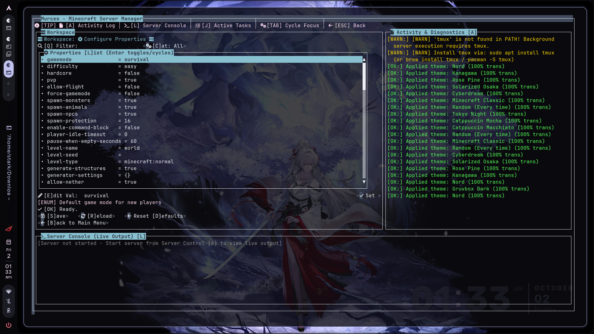 Server Properties Editor