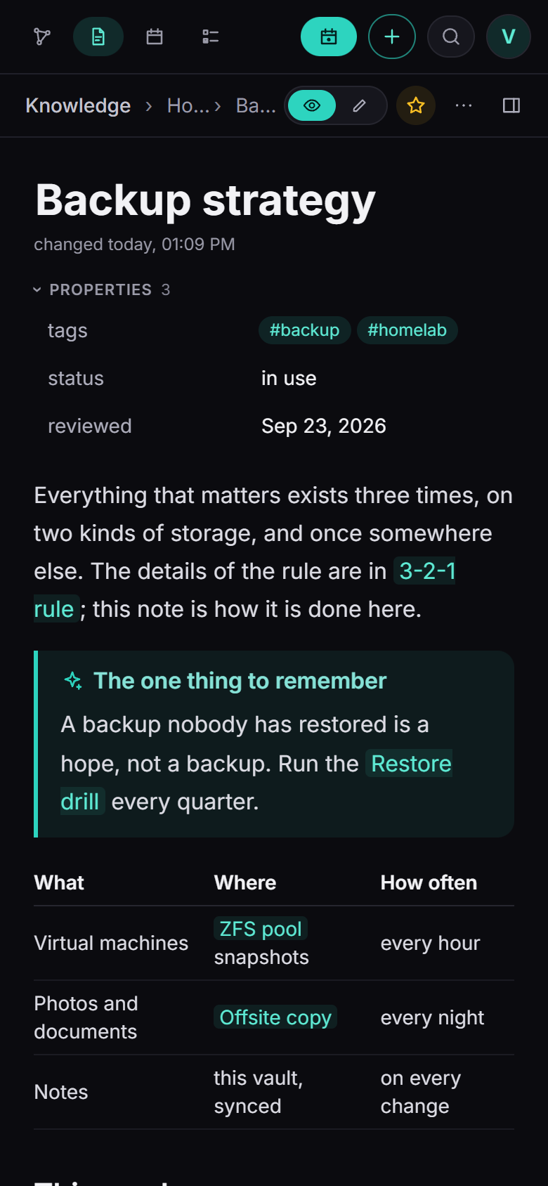 The same app on a phone