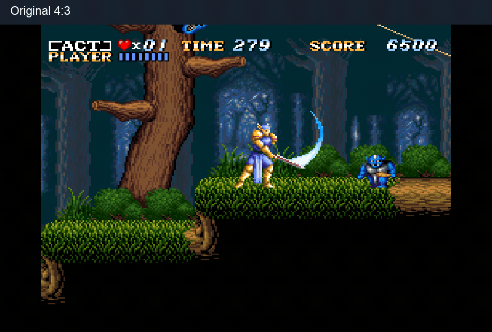 Fillmore Act 1 in original 4:3, followed by enhanced widescreen with a tilted and zoomed-out diorama camera