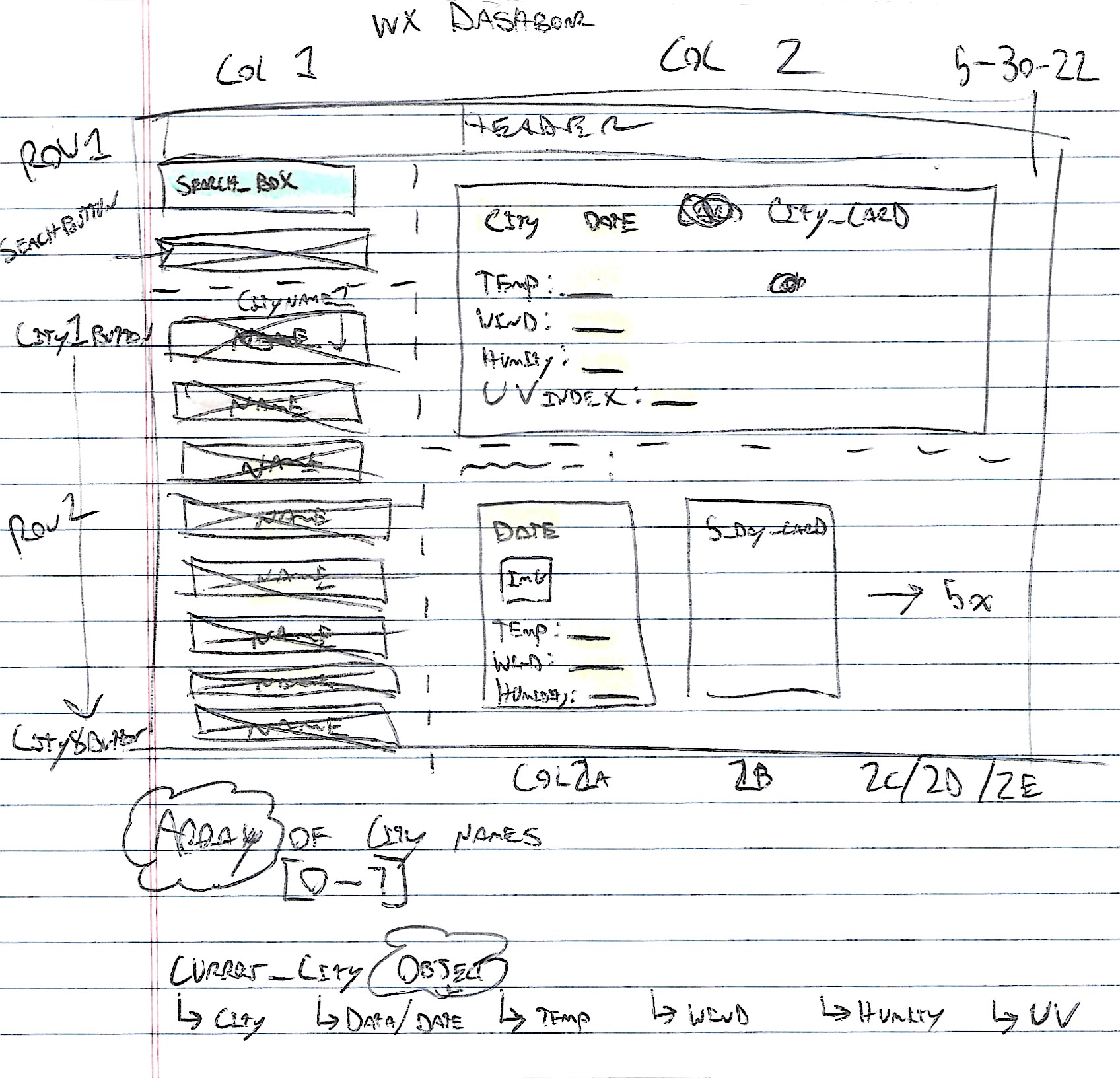 Wireframe Mock Up by Clayton Skaggs