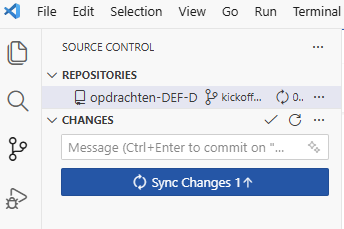 Geüpdate files pushen/syncen.
