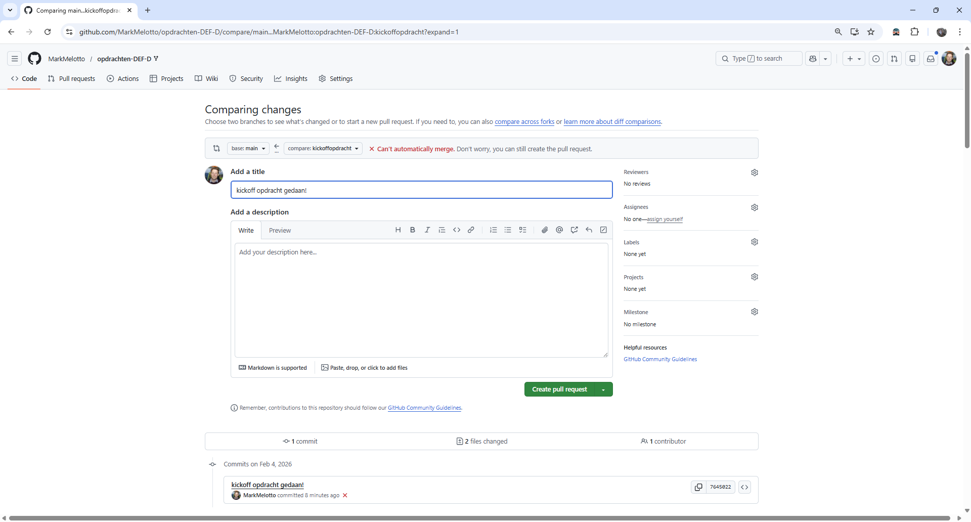 Er gaat een conflict komen.
