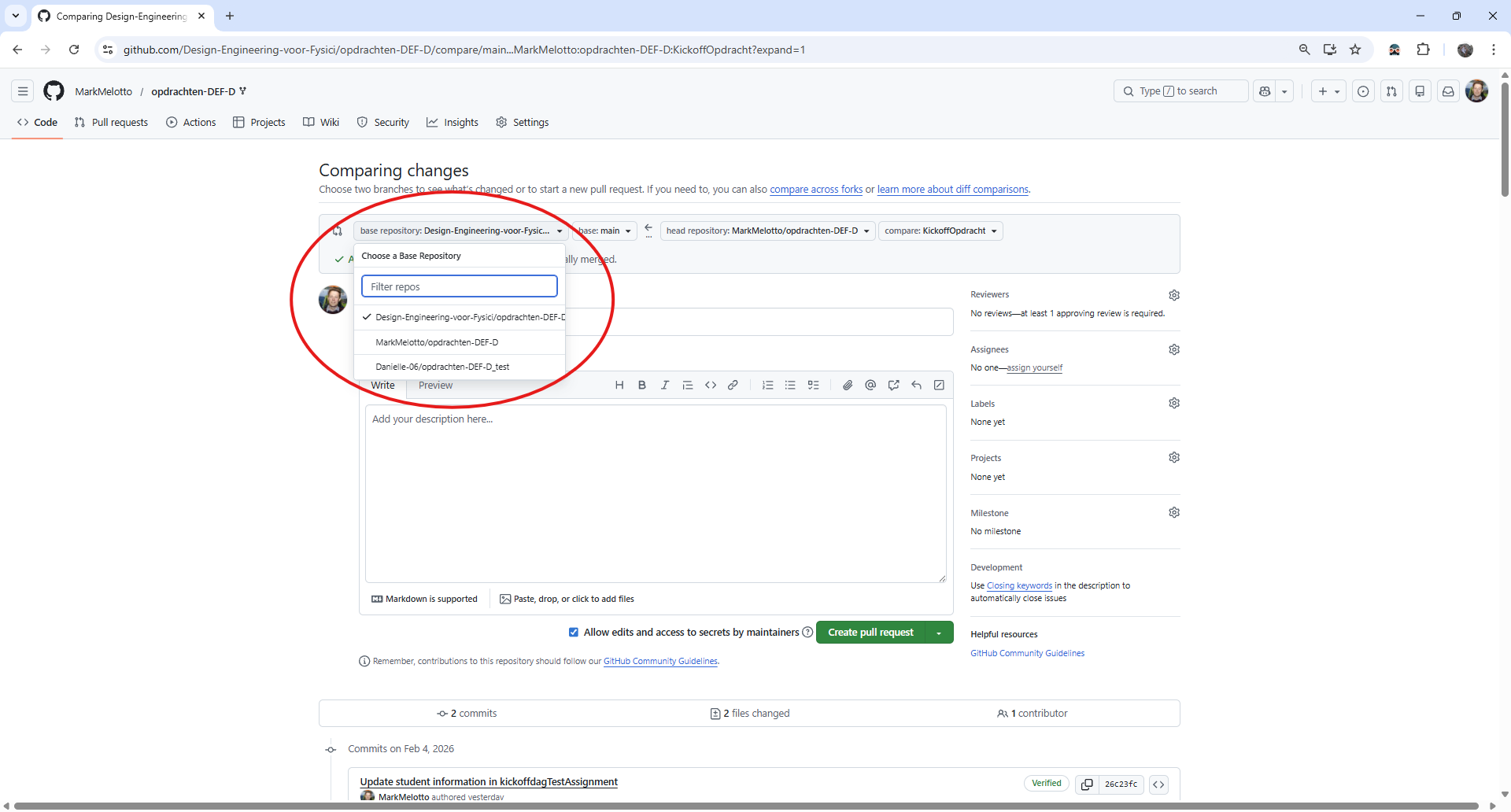 Werk delen met je groepsgenoot.