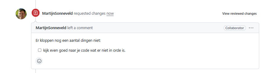 Feedback: niet goed genoeg.