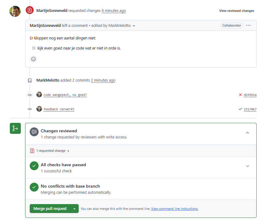 Feedback: goed gekeurd.