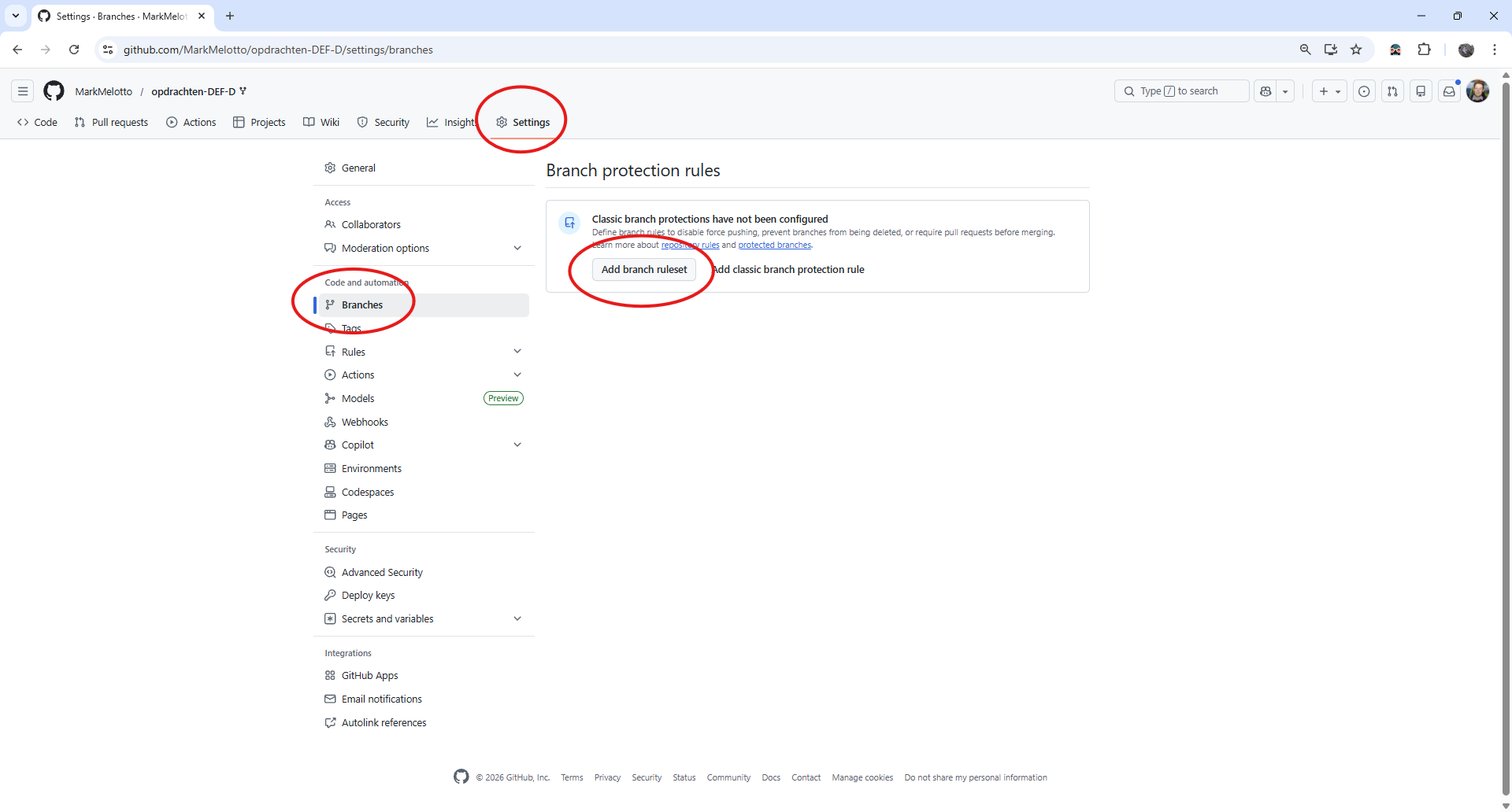 Start van: protecting main.