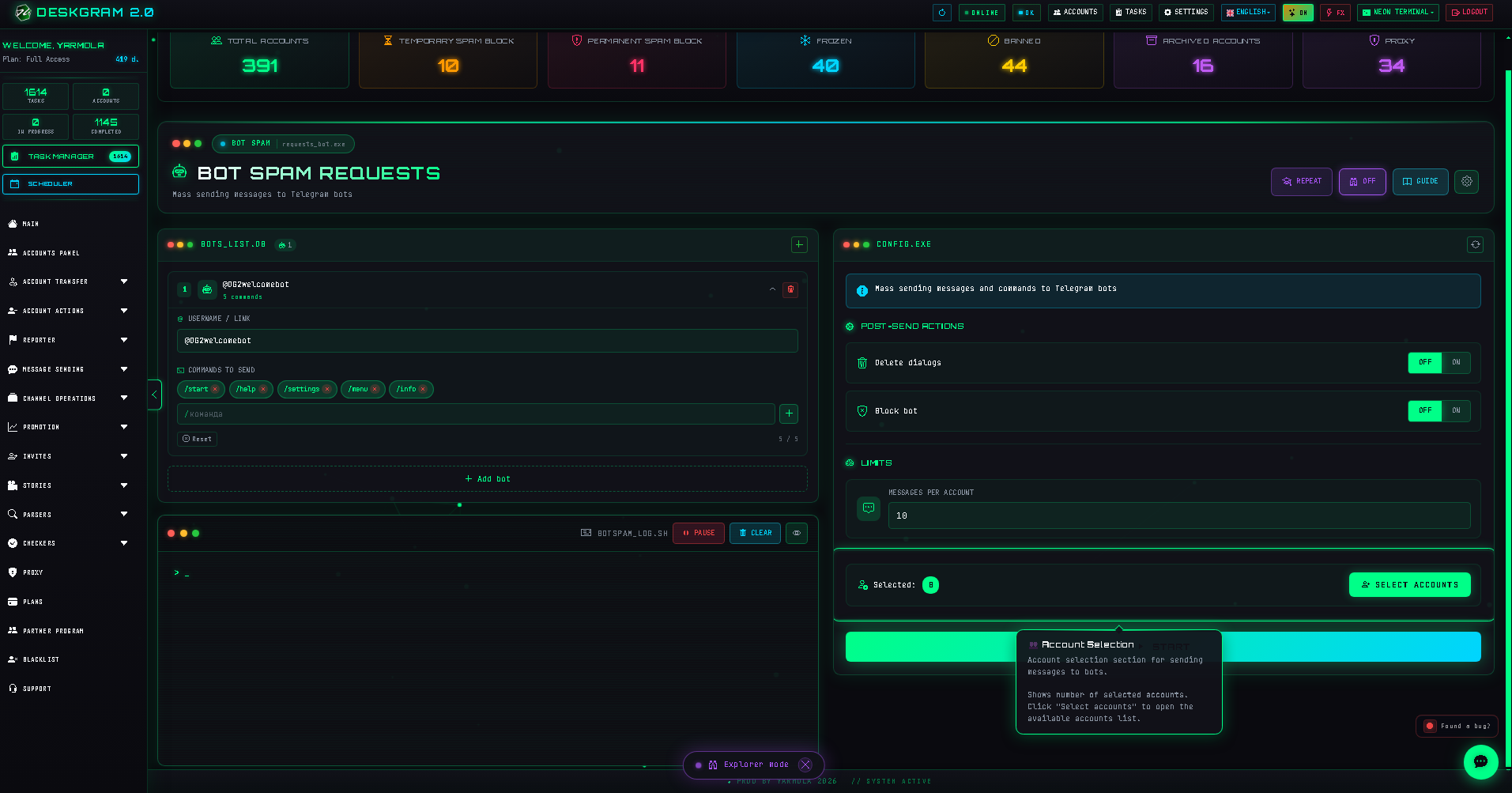 Bot request limits