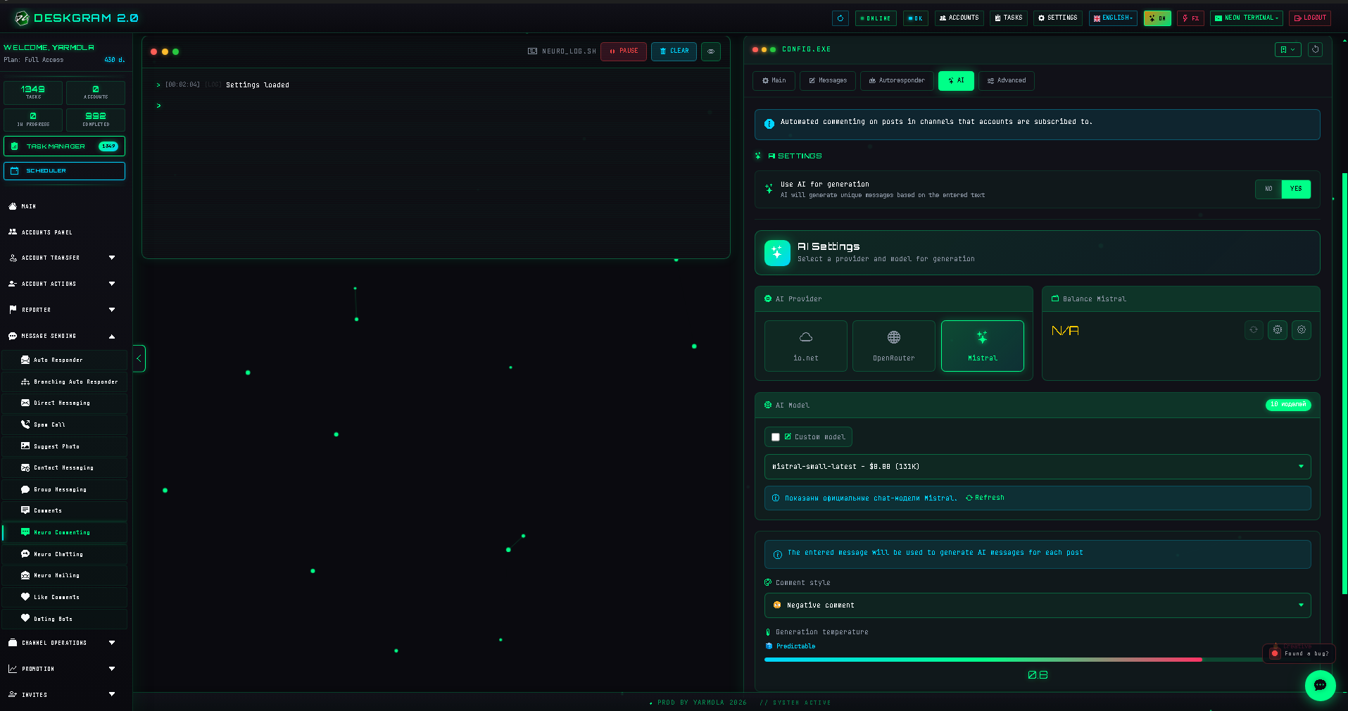 AI settings