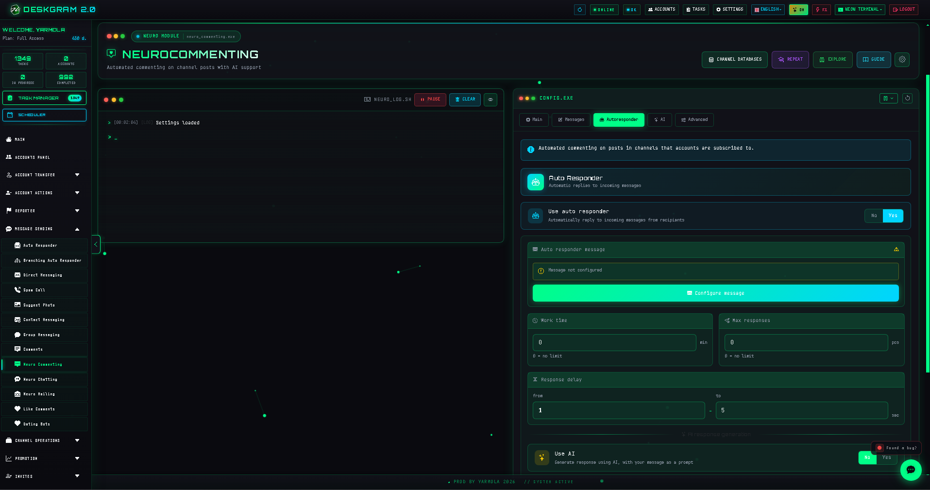 Messages tab