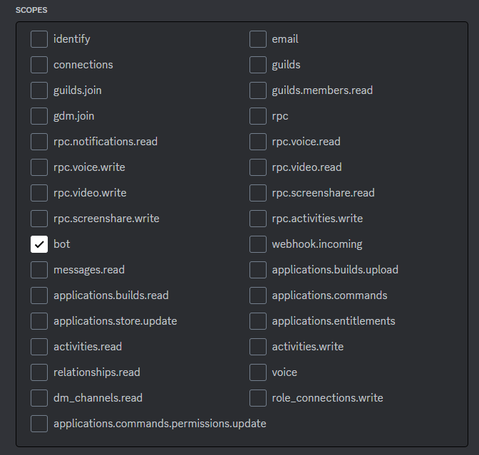 Scopes example