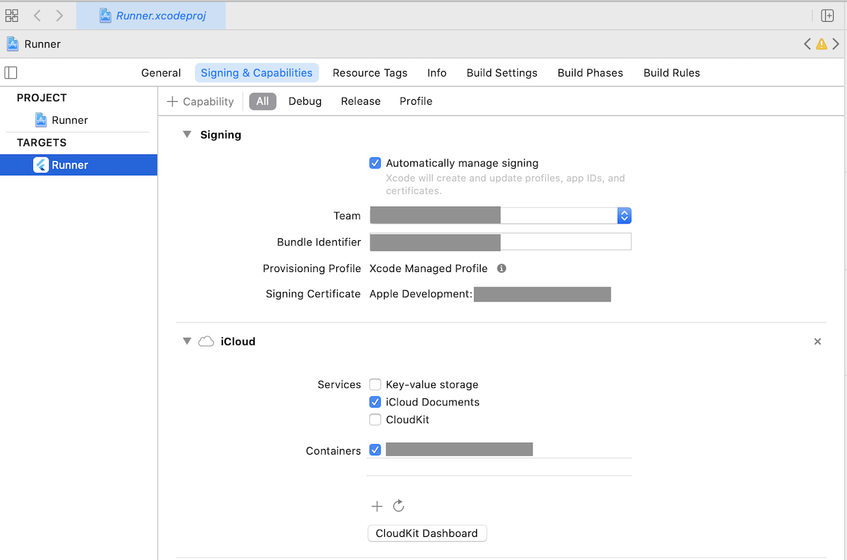 Xcode Capability