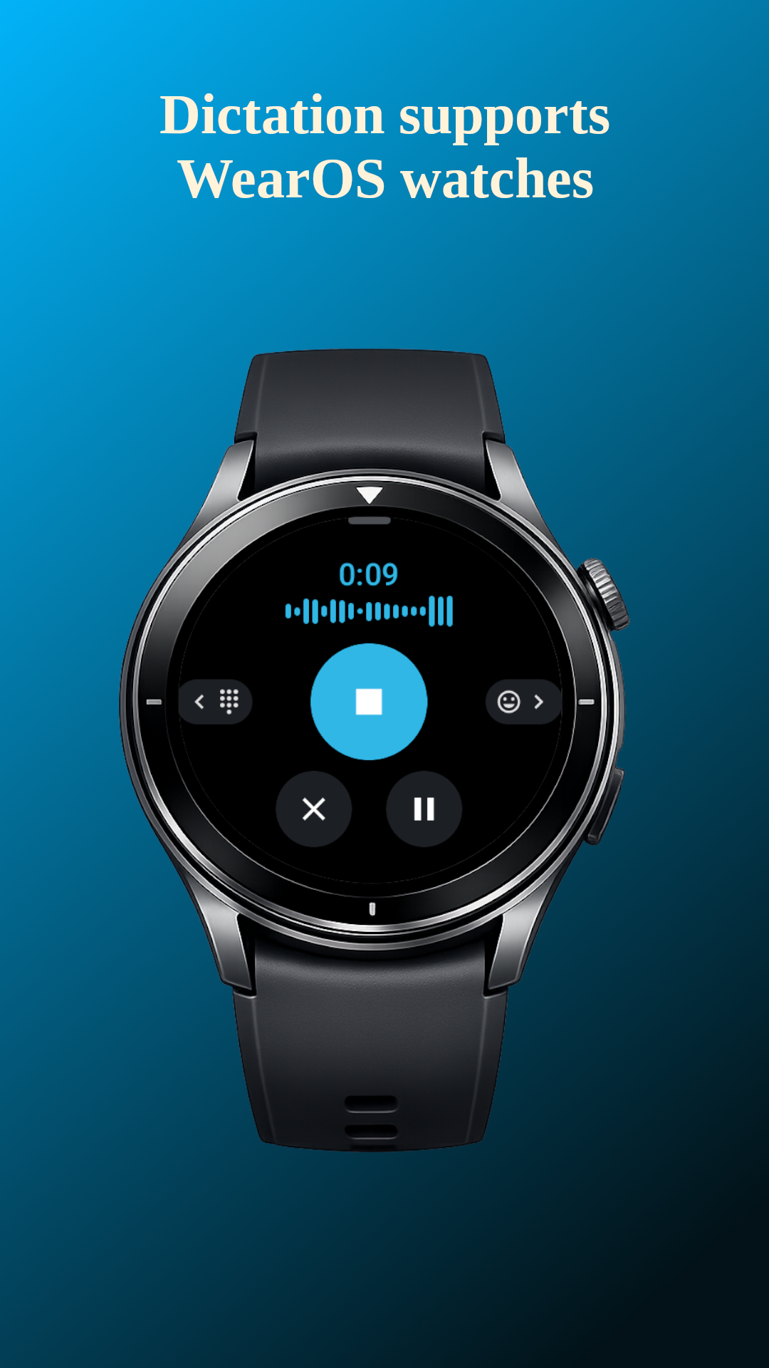 Dictating on a Wear OS watch