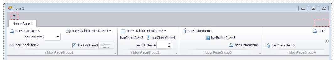 WinForms Ribbon - Change the location of bar items within a Ribbon page group