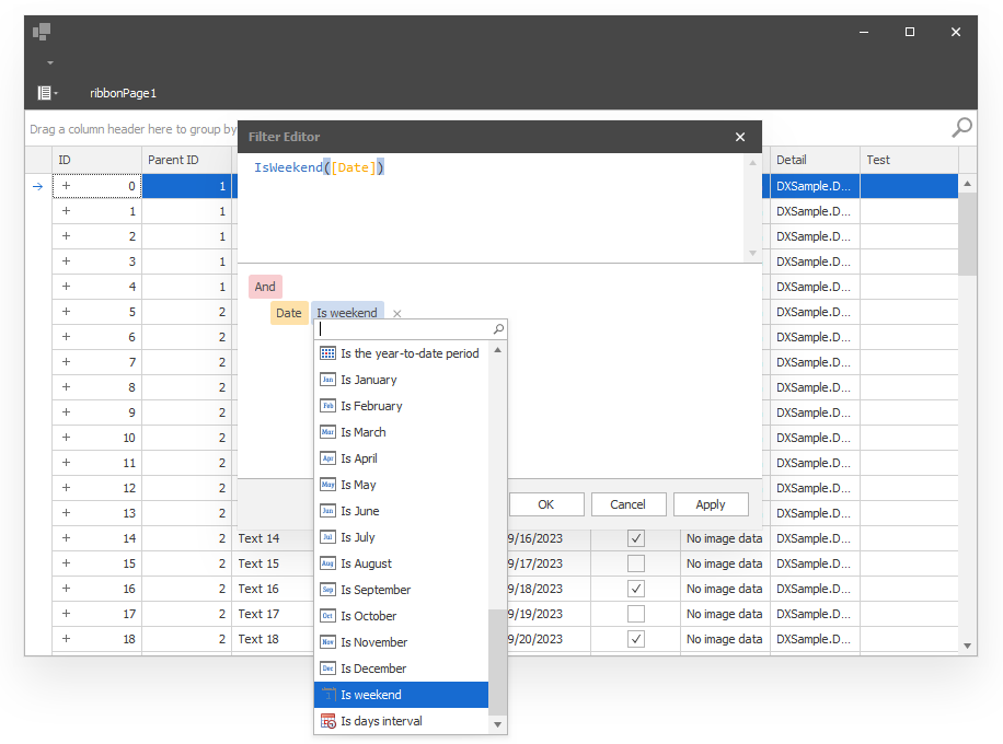 WinForms Filter Editor - Create and register custom functions