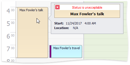 WinForms Scheduler - Customize the appointment flyout