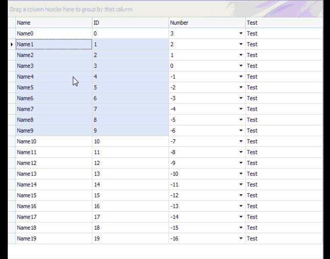 Edit Values in Selected Cells - WinForms Data Grid