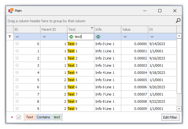 WinForms Data Grid - Highlight text in cells that match the filter (Auto Filter Row)