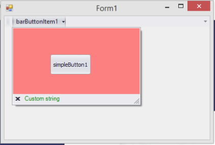 WinForms PopupControlContainer - Draw a string within the popup control container's footer