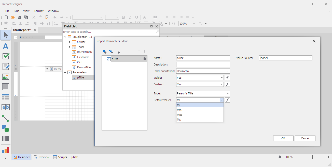 Custom Type Parameter