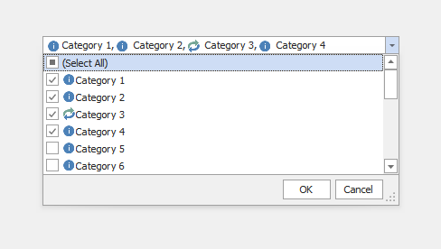 WinForms Checked Combobox - Show images in the edit box and dropdown window