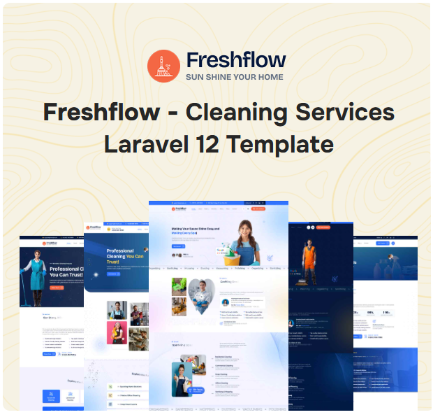 Freshflow - Cleaning Services Laravel 12 Template