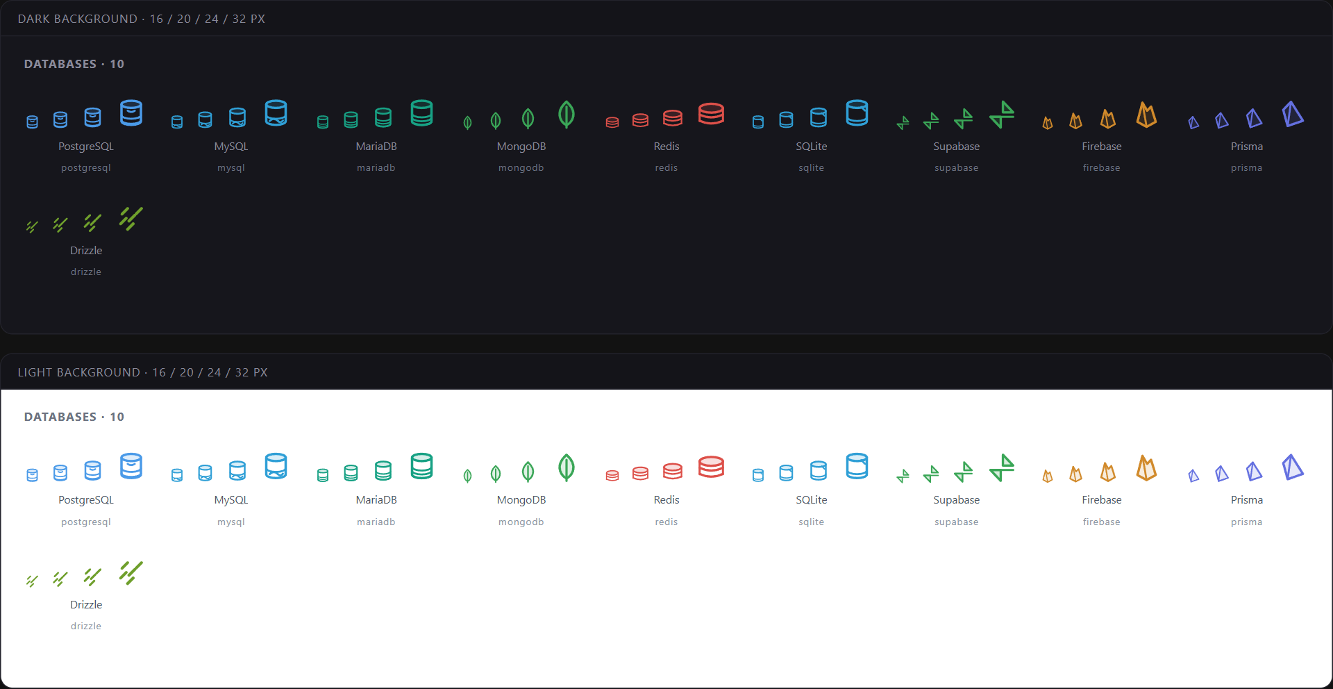 Database icons