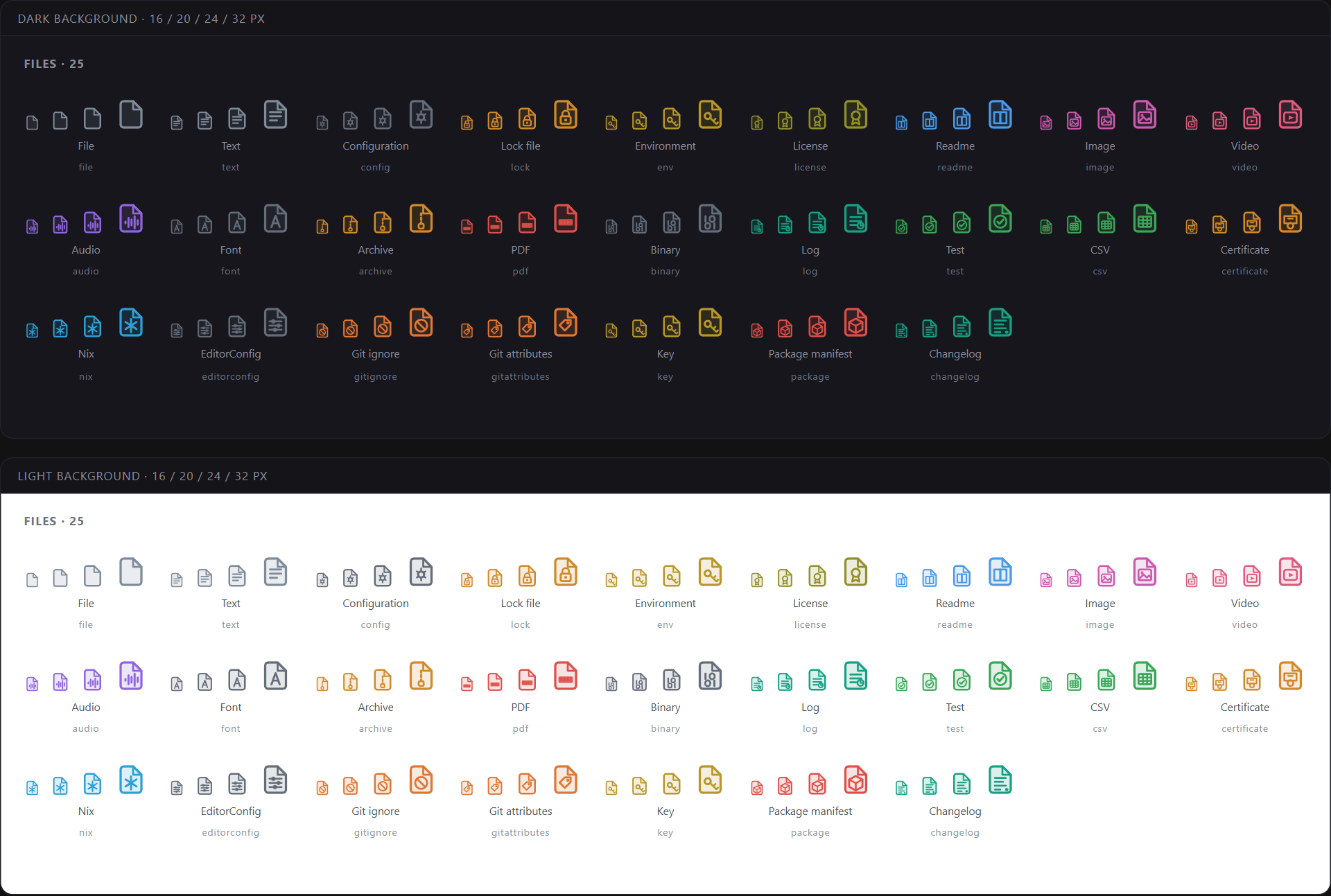 File icons