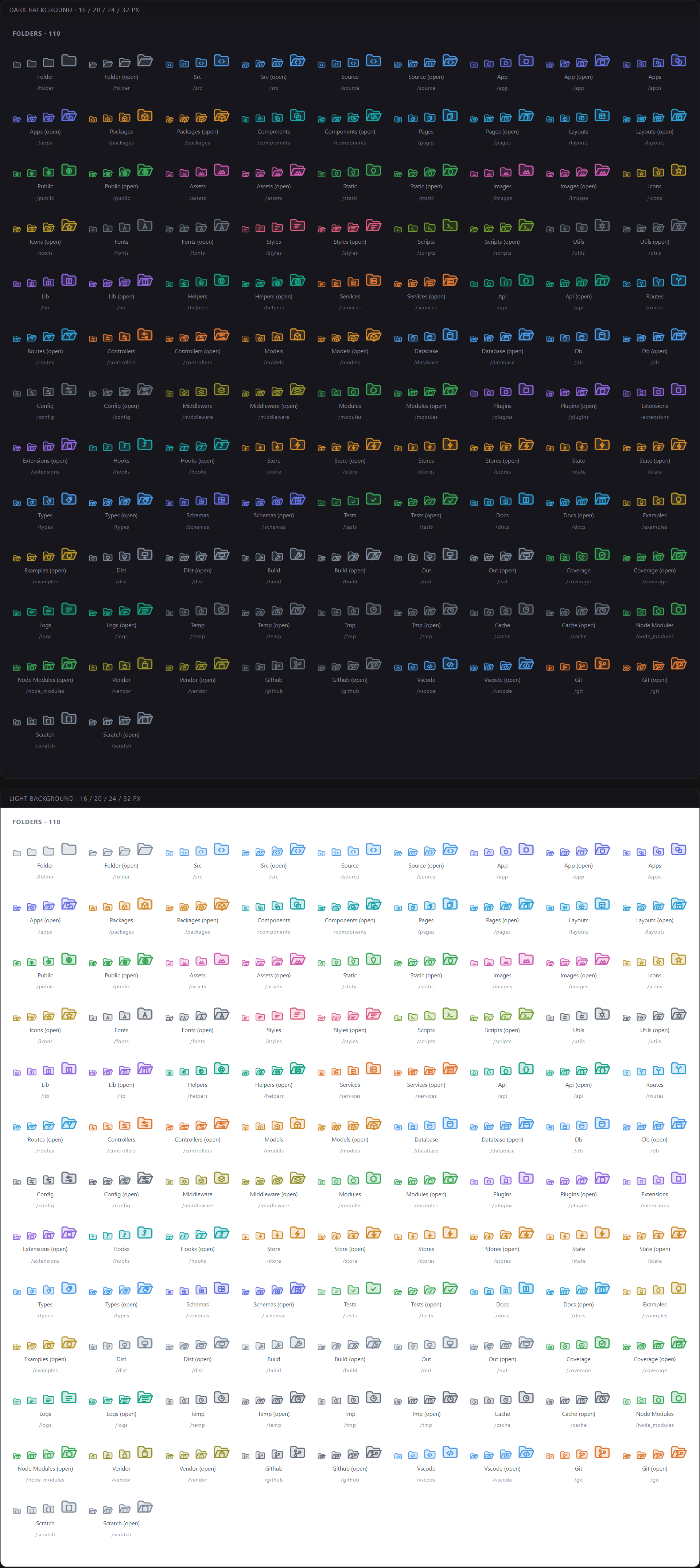 Folder icons