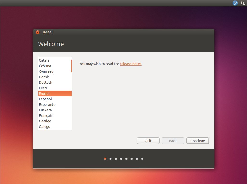 ขั้นตอนการติดตั้ง Ubuntu 13.10 - เลือกภาษา