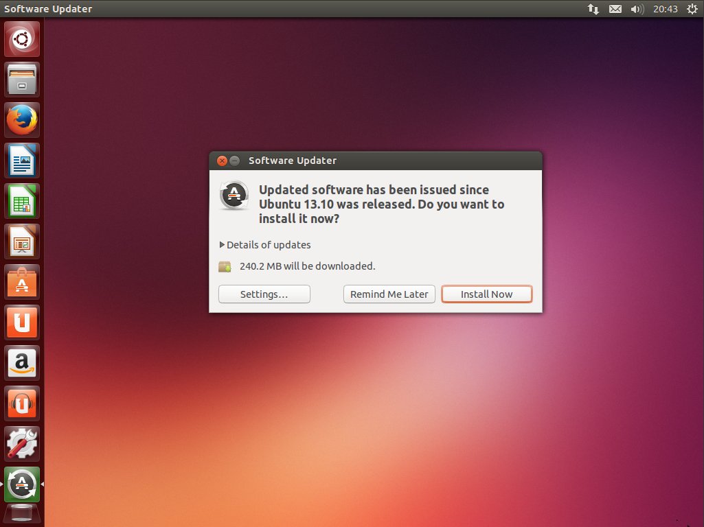 ขั้นตอนการติดตั้ง Ubuntu 13.10 - Update & Upgrade