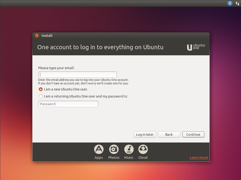 ขั้นตอนการติดตั้ง Ubuntu 13.10 - Ubuntu One