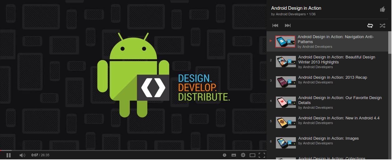 Android Design in Action Youtube