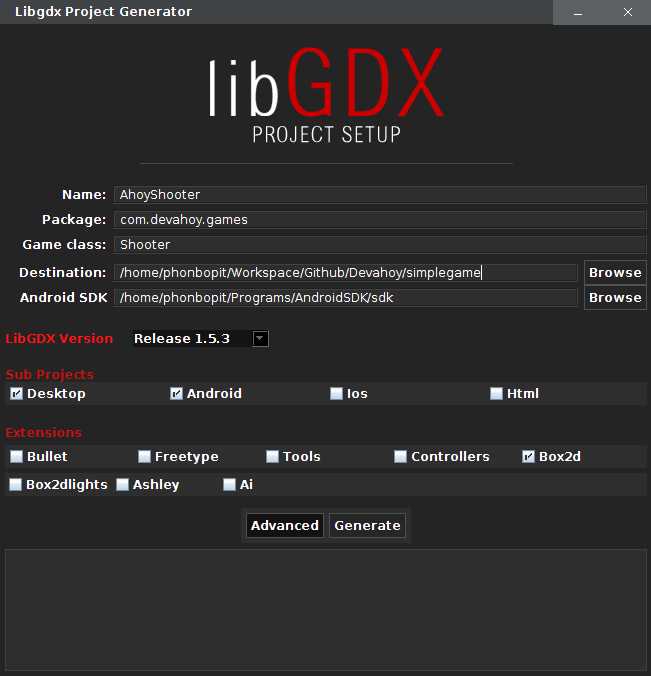 LibGDX Setup