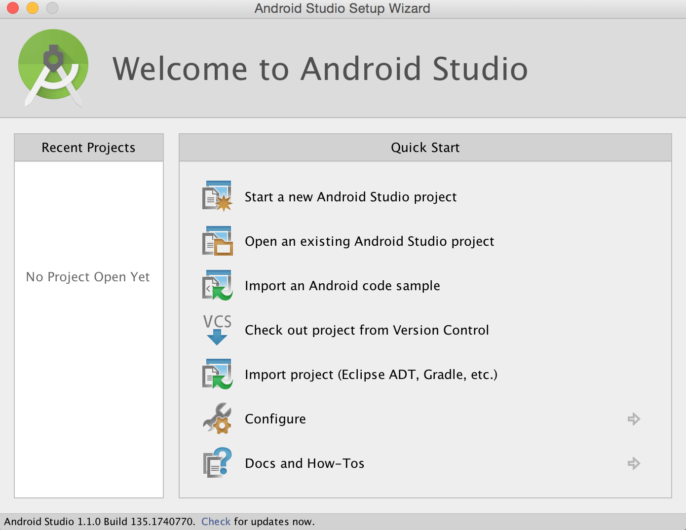 Install Android Studio on Mac