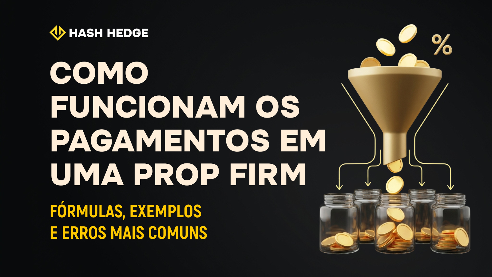 Cálculo do payout e do profit split de um trader funded em uma prop firm de cripto