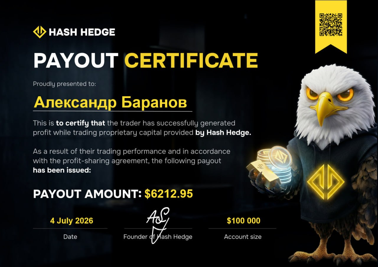 Screenshot of total payouts exceeding $15,000 from both Hash Hedge Challenges