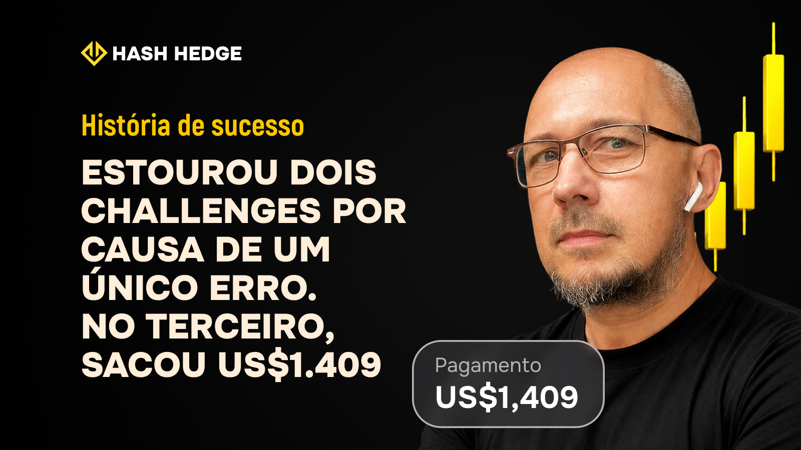 Vladimir — estourou dois Challenges por causa de um único erro, no terceiro sacou US$1.409
