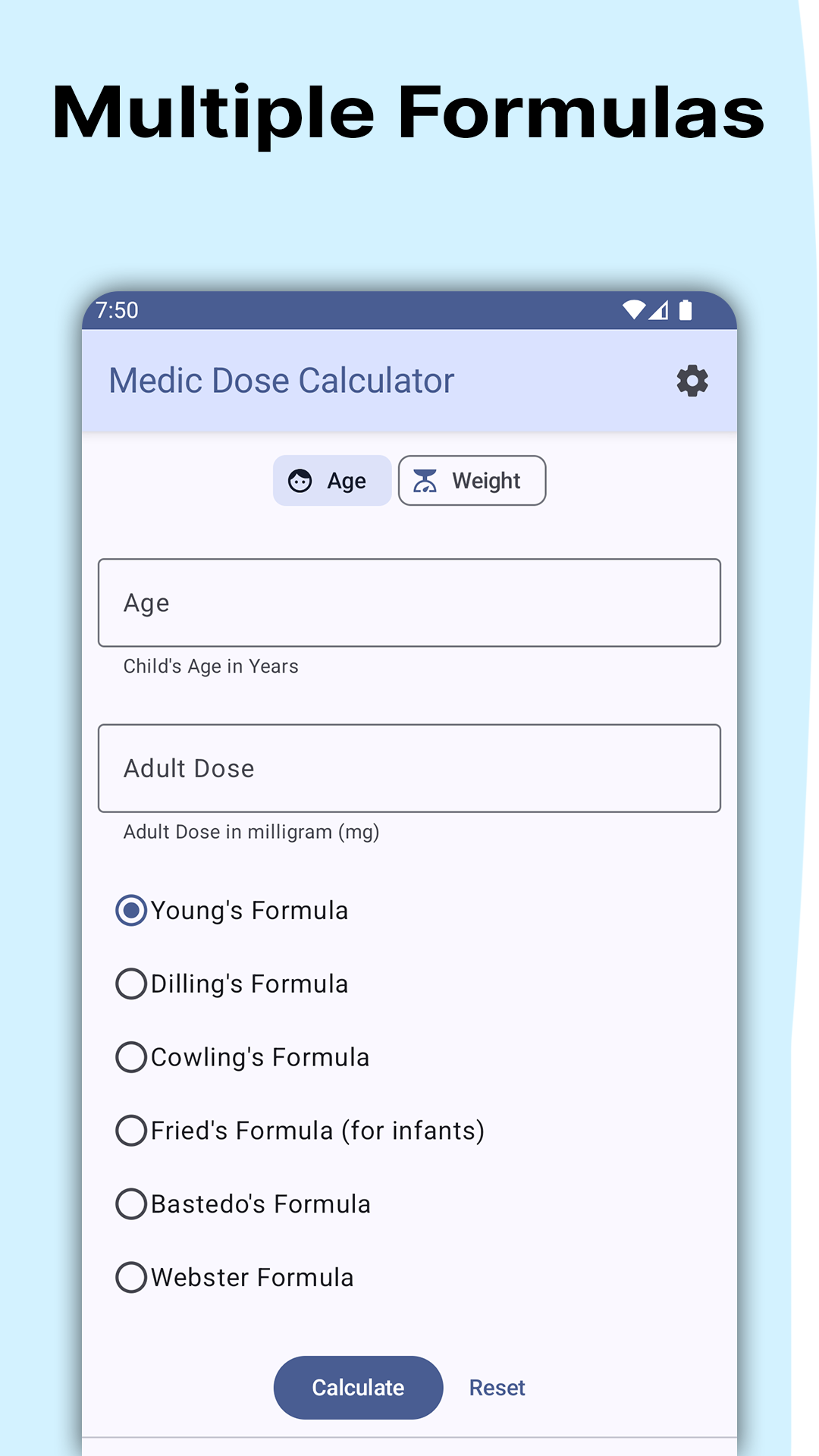 A Paediatric dose calculator