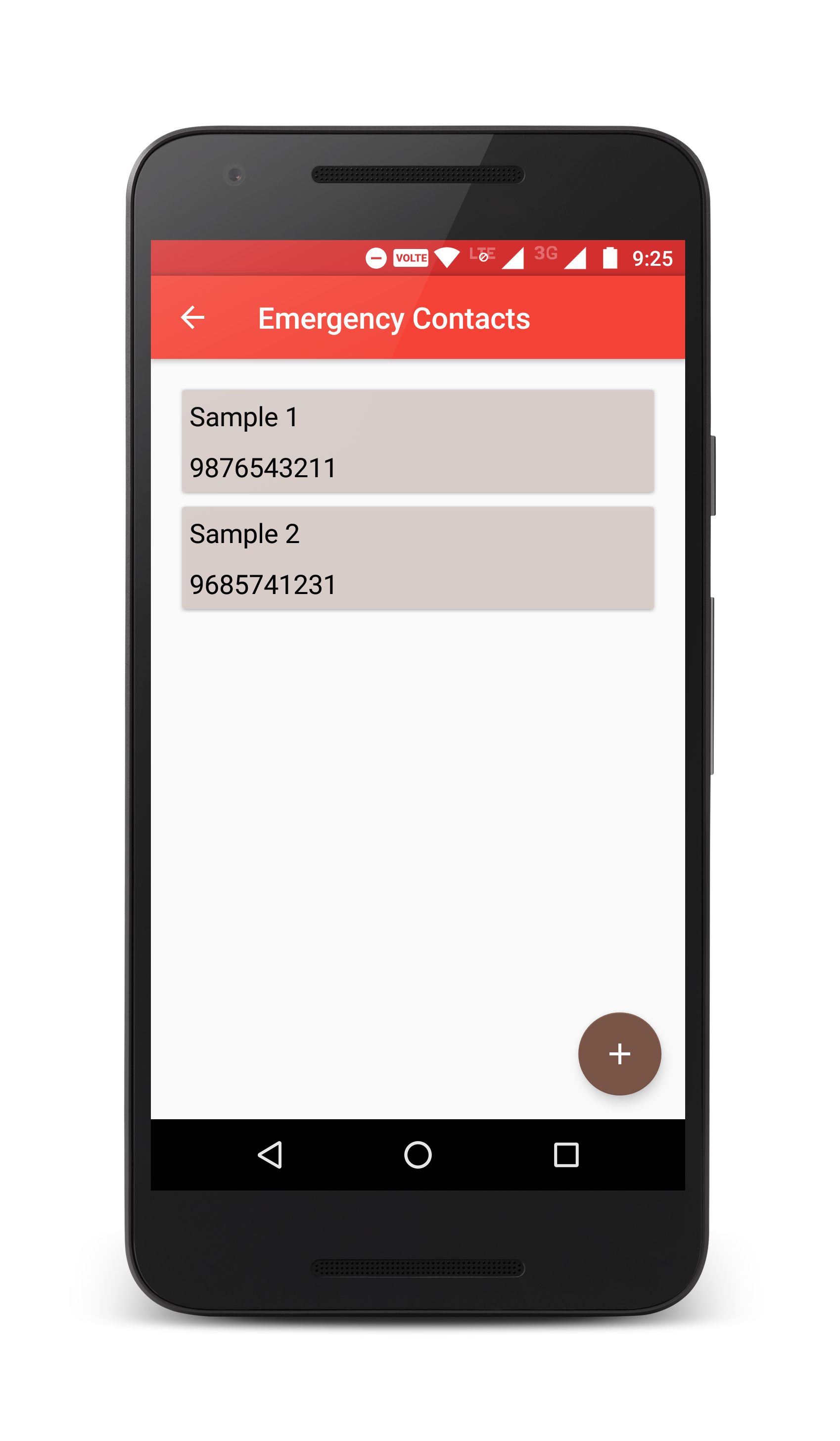 Emergency Contact Screen